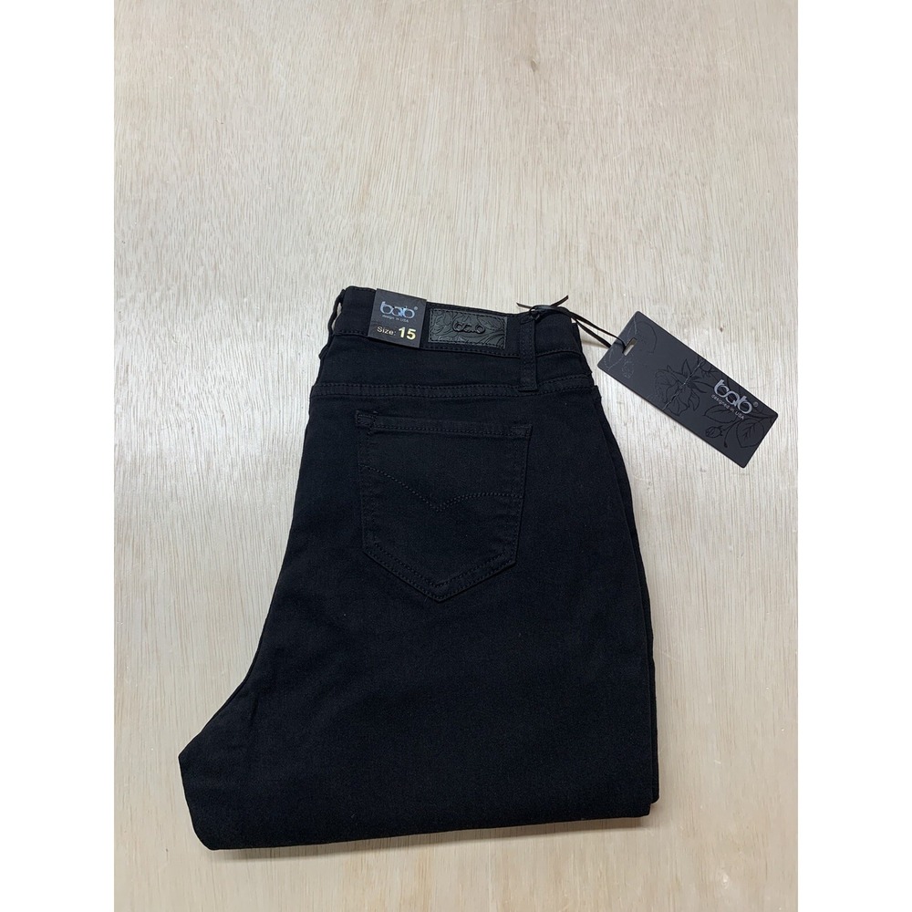 Bqb Jeans Womens Size 15 Approx‎ 30x31 Black Cotton Denim